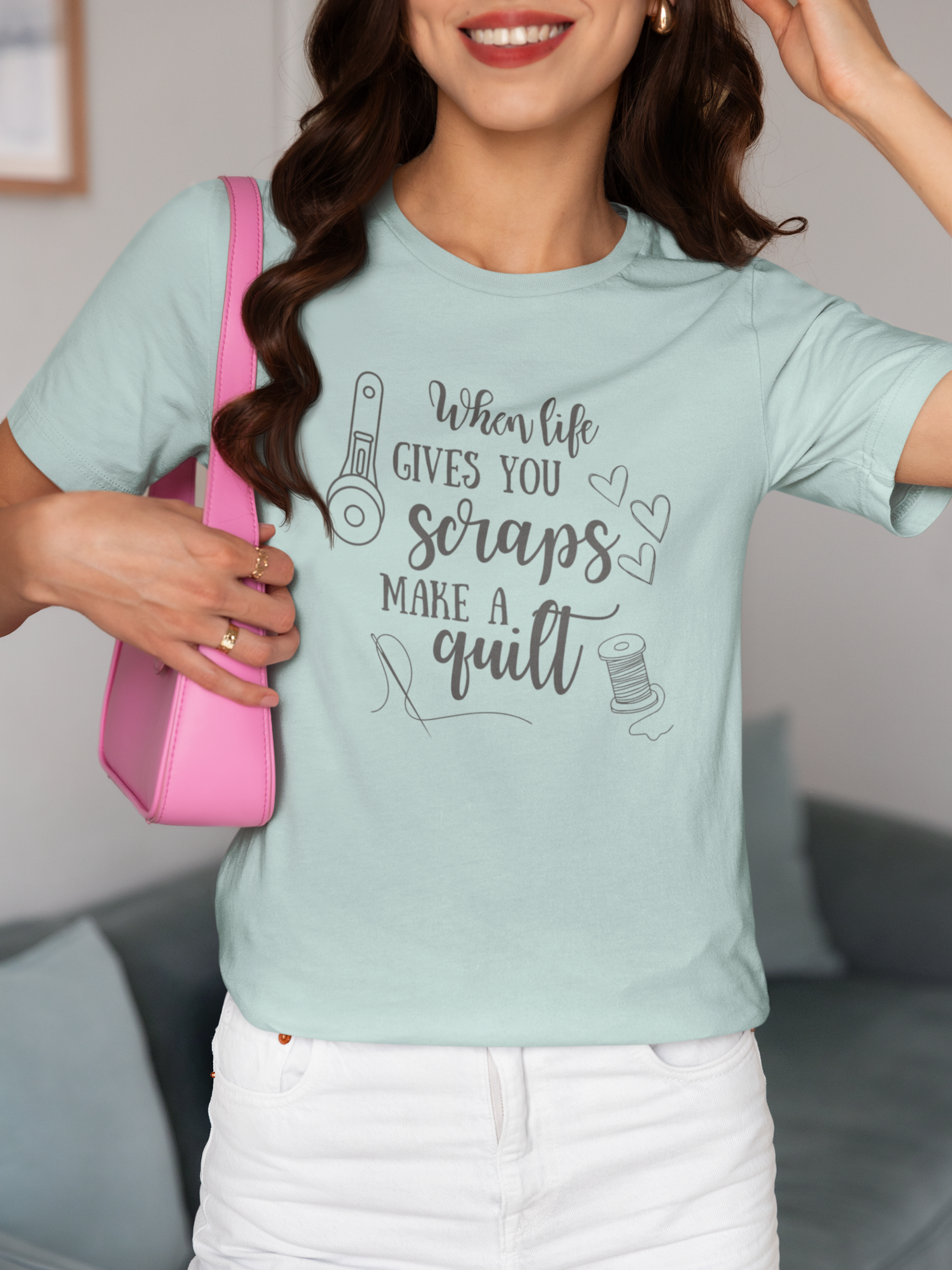 When Life Gives you Scraps, Make a Quilt Bella Canvas Tee