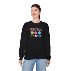 Quilting with My Peeps Unisex Crewneck Sweatshirt