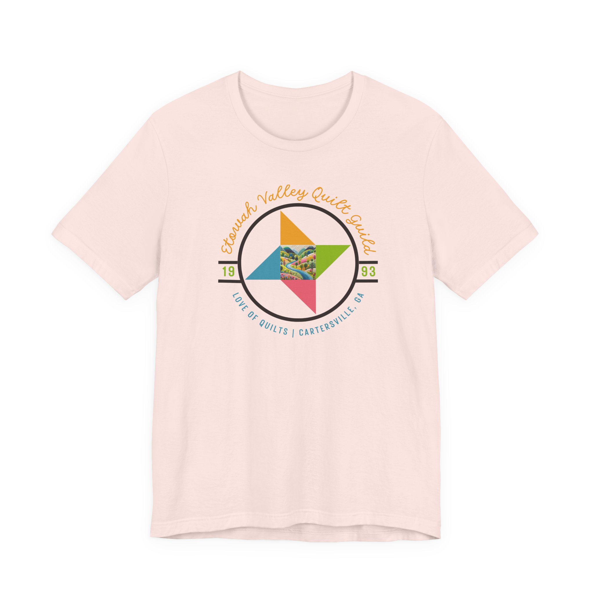 Etowah Valley Quilt Guild Circle Logo Bella Canvas Tee - Image 7